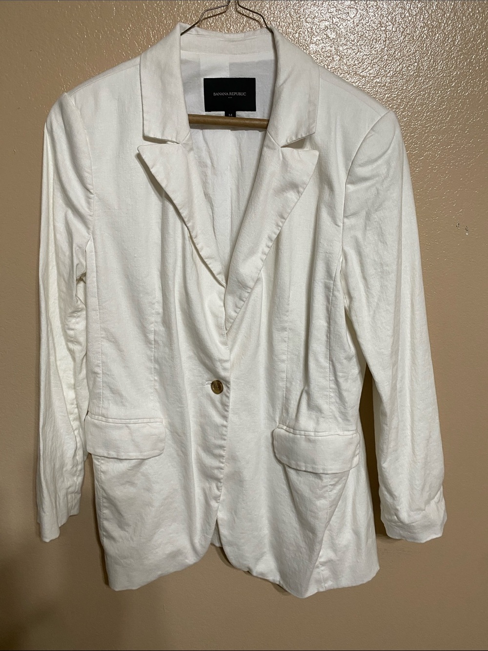Banana Republic Off-White Single-Button Blazer